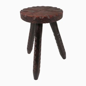 Spanish Brutalist Tripod Stool, 1960s