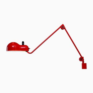 Lámpara de pared Topo ajustable roja de Stilnovo, años 70