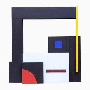 Multicolored Painted Wood Wall Sculpture by Angelo Giuseppe Bertolio, 2003