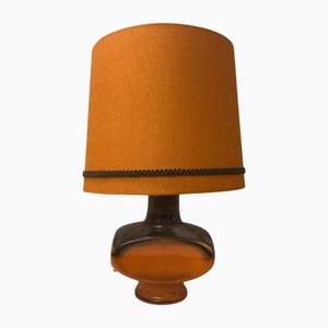 Orangefarbene Mid-Century Space Age Tischlampe von Bay Keramik, 1970er