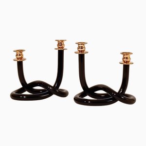 Candelabros de Elaine Bscheider, años 70. Juego de 2