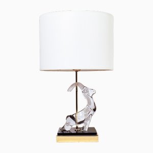 Vintage French Crystal Table Lamp in the style of Sèvres, 1960s