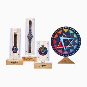 Limited Edition Watch Set by Yaacov Agam for Movado, 1989, Set of 4