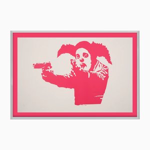 Banksy, Clown Skateboard Lick Shot, 2024, Impresión