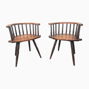 Set of Antique Wooden Chairs, 1880s