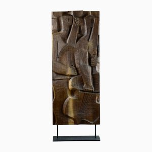 Bernt Helleberg, Pannello scultoreo, 1952, Noce