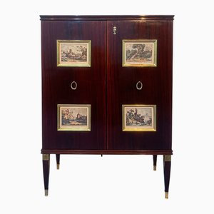Aparador o mueble bar italiano Mid-Century de Paolo Buffa, años 50