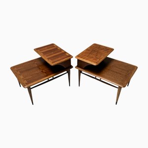 Mid-Century Step End Tables by Andre Bus for Lane Acclaim Furniture, 1950s, Set of 2