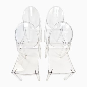 Sillas Ghost Victoria de Philippe Starck para Kartell, 2007. Juego de 4