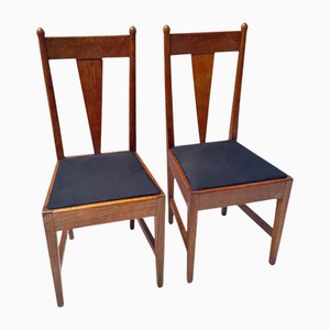 Chaises d'École Amsterdamse Art Déco par Willem Penaat pour Metz & Co., Pays-Bas, 1920s, Set de 2