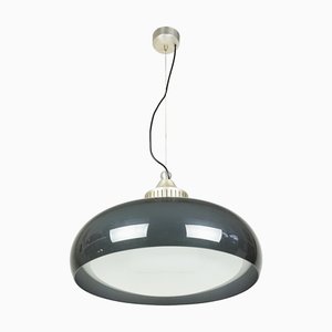 Italian Blue Violet Acrylic Glass and Glass Pendant Lamp from Stilux, Milan, Italy, 1960s