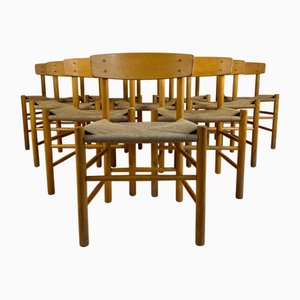 J39 Chairs by Børge Mogensen for FDB Møbler, 1960s, Set of 10