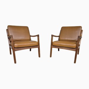 Set of Mid-Century Senator Chairs by Ole Wanscher for France & Søn / France & Daverkosen, 1950s