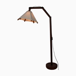 Lampadaire Ajustable Mid-Century en Bois attribué à Domus, 1960s
