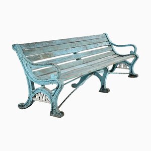 Large in Solid Wood and Cast Iron with Blue Patina