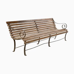 Banco para exteriores de hierro y madera maciza