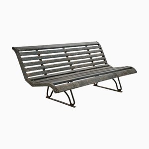 Public Bench in Wood and Iron