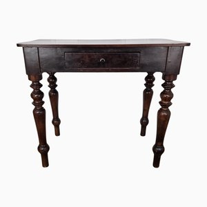 Bureau de Table Rustique en Noyer, Italie, 1890s