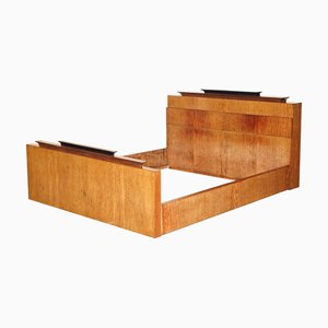 Art Deco Large Bed Frame with Hidden Storage, 1920s