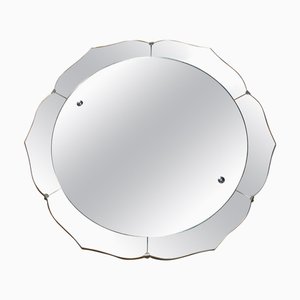 Art Deco Butlers Convex Wall Mirror with Petal Border, 1920s