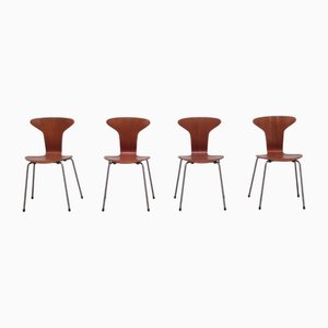 First Edition Mosquito Stühle von Arne Jacobsen für Fritz Hansen, 1955, 4 . Set