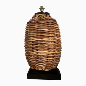 Große Tischlampe aus Bambus