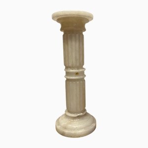 Vintage White Alabaster Column