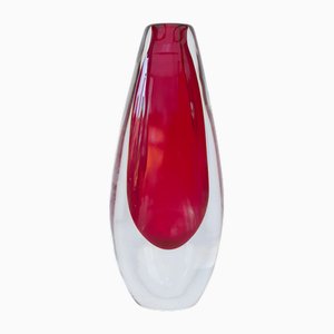 Skandinavische Mid-Century Sommerso Kunstglasvase von Ernst Gordon, 1960er