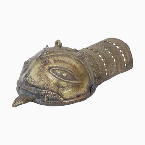 Antique Indian Brass Dandpatta with Metal Work