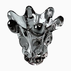 Vase Art Déco en Cristal au Plomb à Vannes-Le-Châtel, 1955