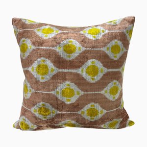 Velvet Silk Cushion Cover with Traditional Design, 2000s