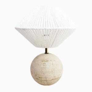 Tischlampe aus Travertin, 1970er