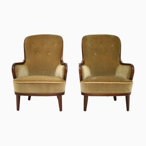 Schwedische Vintage Sessel von Carl Malmsten, 1940, 2er Set