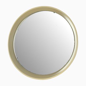 Vintage Round Plastic Mirror, 1980s