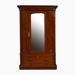 Victorian Figured Mahogany Wardrobe, 1880
