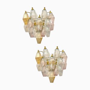 Murano Glass Polygon Sconces, 1980s, Set of 2