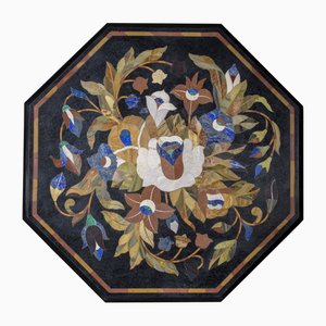 Italienische Florentiner Pietra Dura Marmor Tischplatte mit Steinintarsie