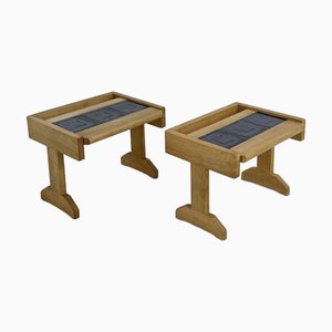Bedside Tables attributed to Guillerme Et Chambron for Vous Maison, 1950s, Set of 2