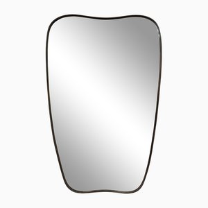 Miroir avec Cadre en Laiton, Italie, 1950s