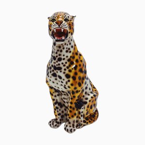 Leopard Statue in Ceramic from Ceramiche Boxer