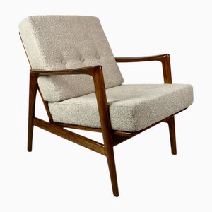 Beigefarbener polnischer Stefan Armlehnstuhl, 1970er