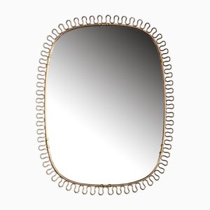 Brass Wall Mirror by Josef Frank for Svenskt Tenn, 1950s
