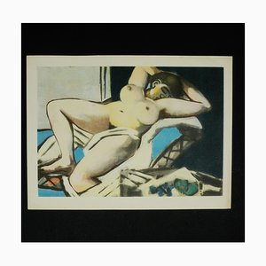 Max Beckmann, Reclining Nude, 1947, Original Offset Lithograph