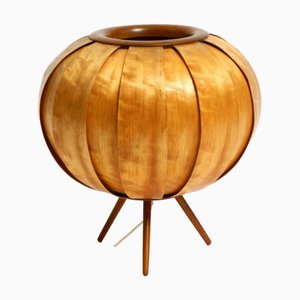 Große Dreibeinlampe aus Holzfurnier von Stanislav Kučera für Úluv, Tschechien, 1960er
