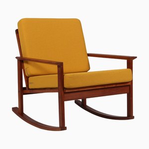 Schaukelstuhl aus Teak & Stoff von Søren Ladefoged, 1960er