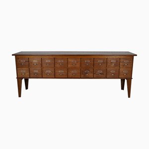 Niederländisches Vintage Apotheker Sideboard aus Eiche, 1950er
