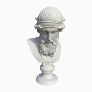 Plato Büstenskulptur aus Marmor, 20. Jahrhundert