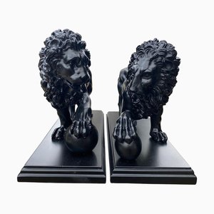 Marmorskulpturen der Medici und Vacca Löwen, 20. Jh., 3er Set