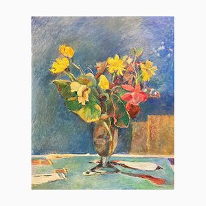 Fernand Blondin, Fiori in un vaso, Olio su tela