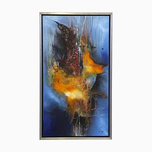 MS, Sea War, Acrylic on Canvas, 2021, Framed
